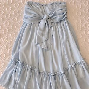 Baby Blue Strapless Dress